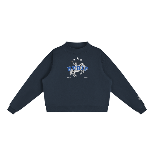R0DE0 | Women's Fleece Mock-Neck Crew Sweatshirt