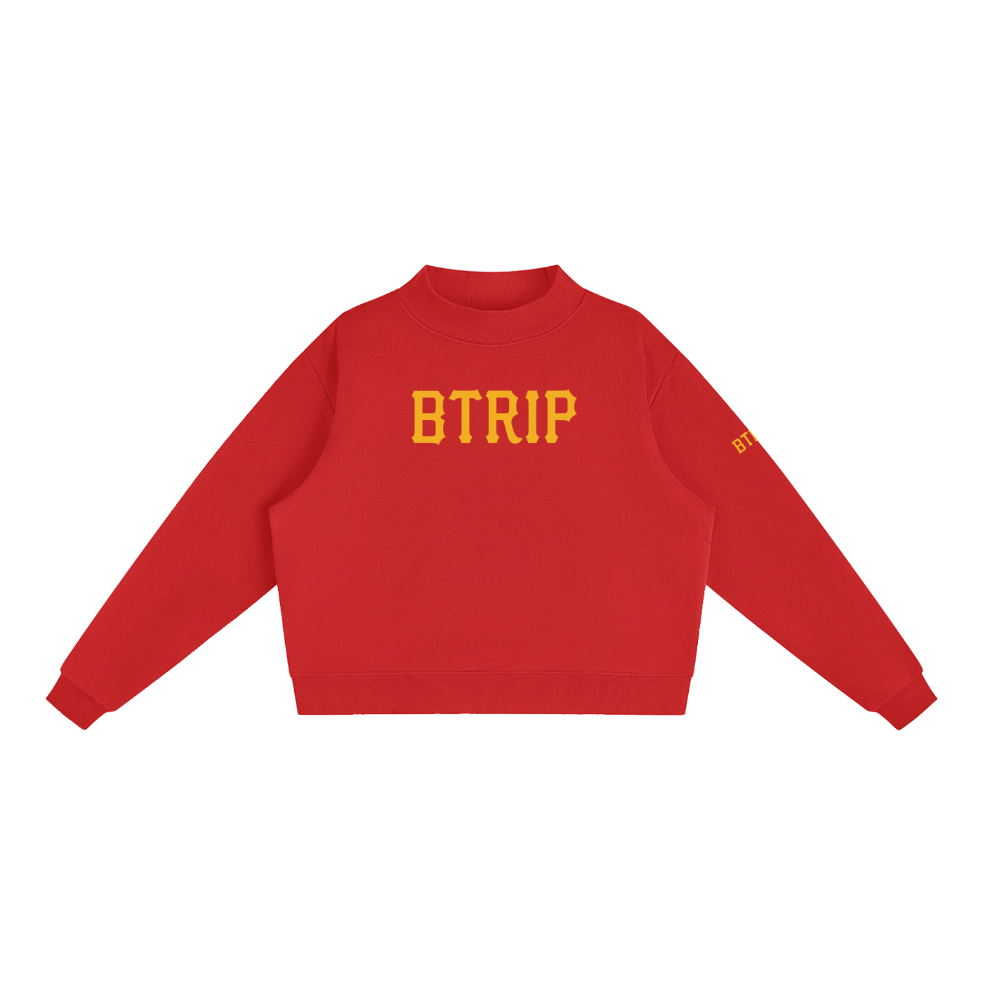 WHVT IF - Essential Fleece Mock-Neck Crew Sweatshirt